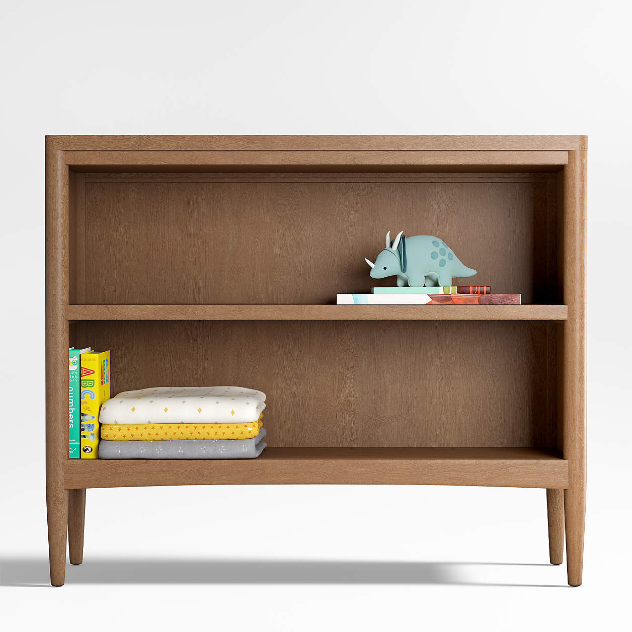 Hampshire 36" Olive Green Wood 2-Shelf Small Kids Bookcase + Reviews | Crate & Kids | Crate & Barrel