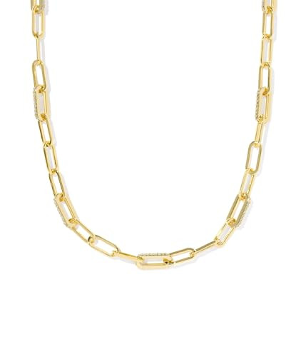 Kendra Scott, Women's, Bella Chain Necklace, Gold White Cz, One Size | Amazon (US)