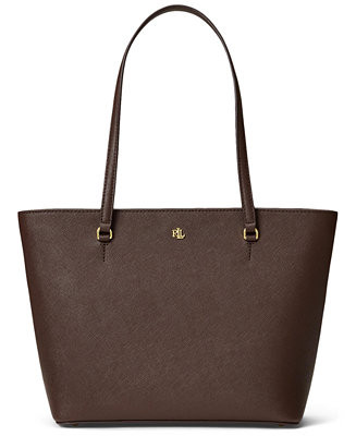 Karly Crosshatch Leather Medium Shopper Tote Bag | Macy's