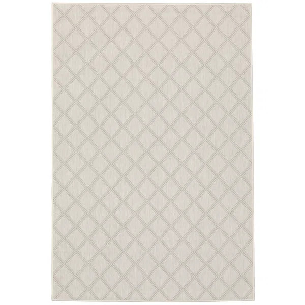 Sechura Geometric Ivory/Gray Indoor / Outdoor Area Rug | Wayfair North America