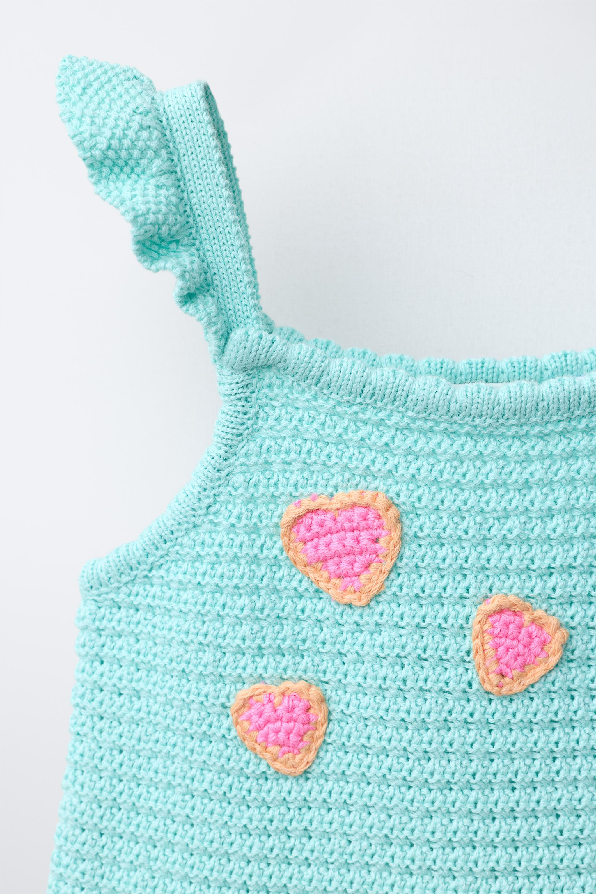 CROCHET HEARTS KNIT TOP | Zara US