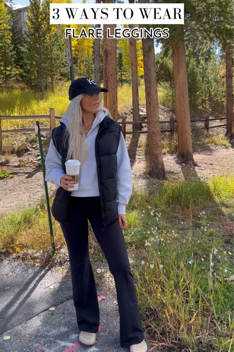 flare pants 
flare leggings 
puffer vest 
casual fall outfit 
birkenstocks bostons 

#LTKshoecrush #LTKSeasonal #LTKunder50