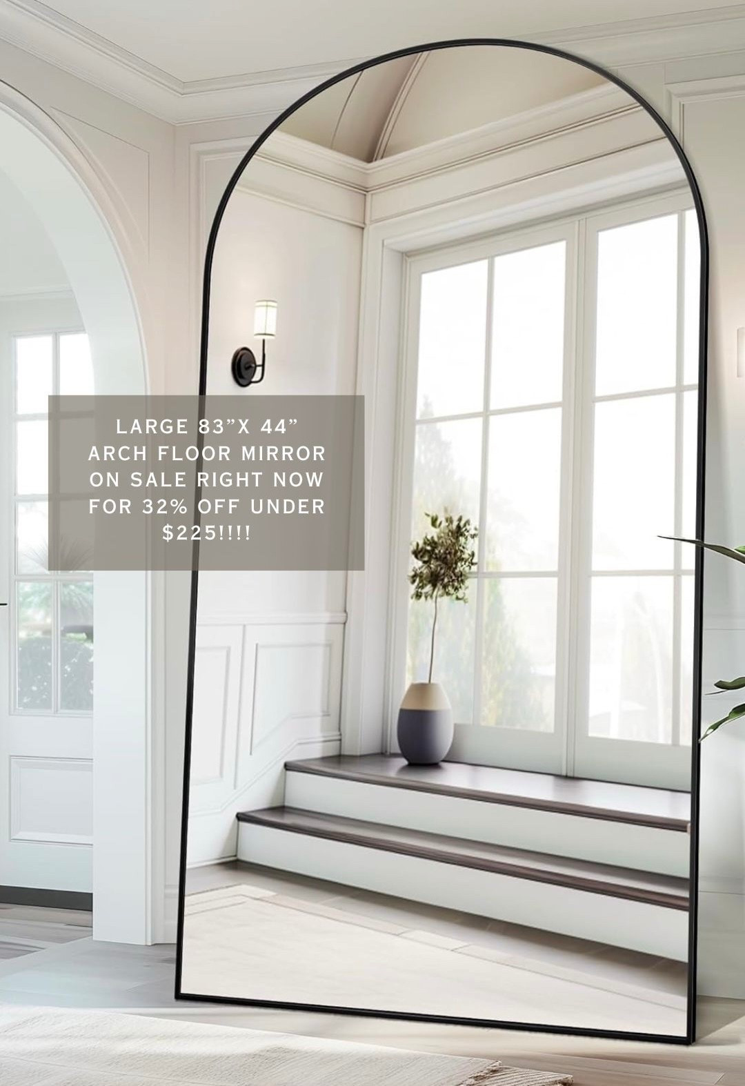 Save on this large arch beautiful designer look mirror on sale for a steal!!

#LTKHome #LTKSaleAlert #LTKStyleTip