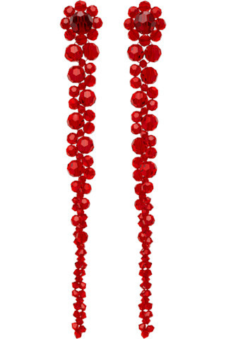Simone Rocha - Red Drip Earrings | SSENSE