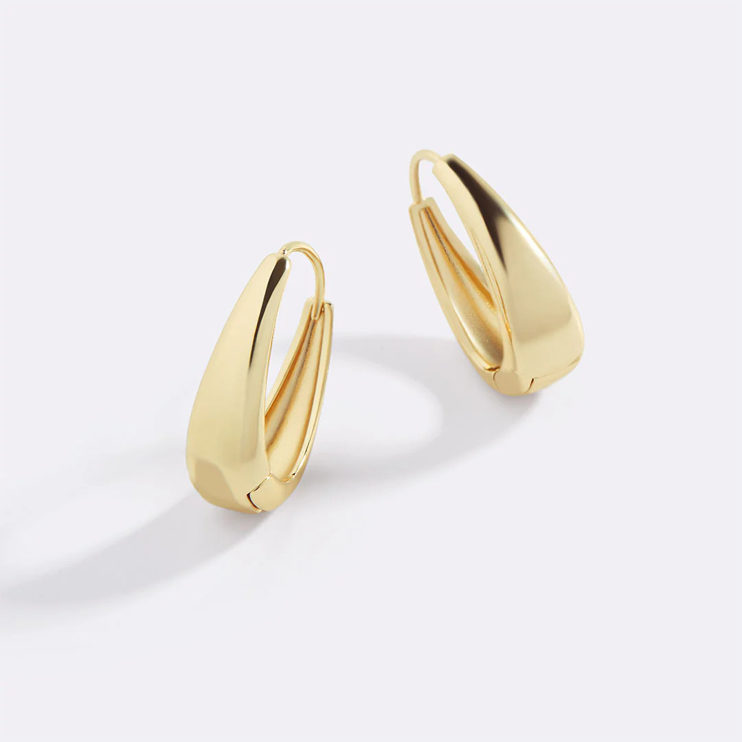 Chunky Teardrop Hoop Earrings | Mint & Lily