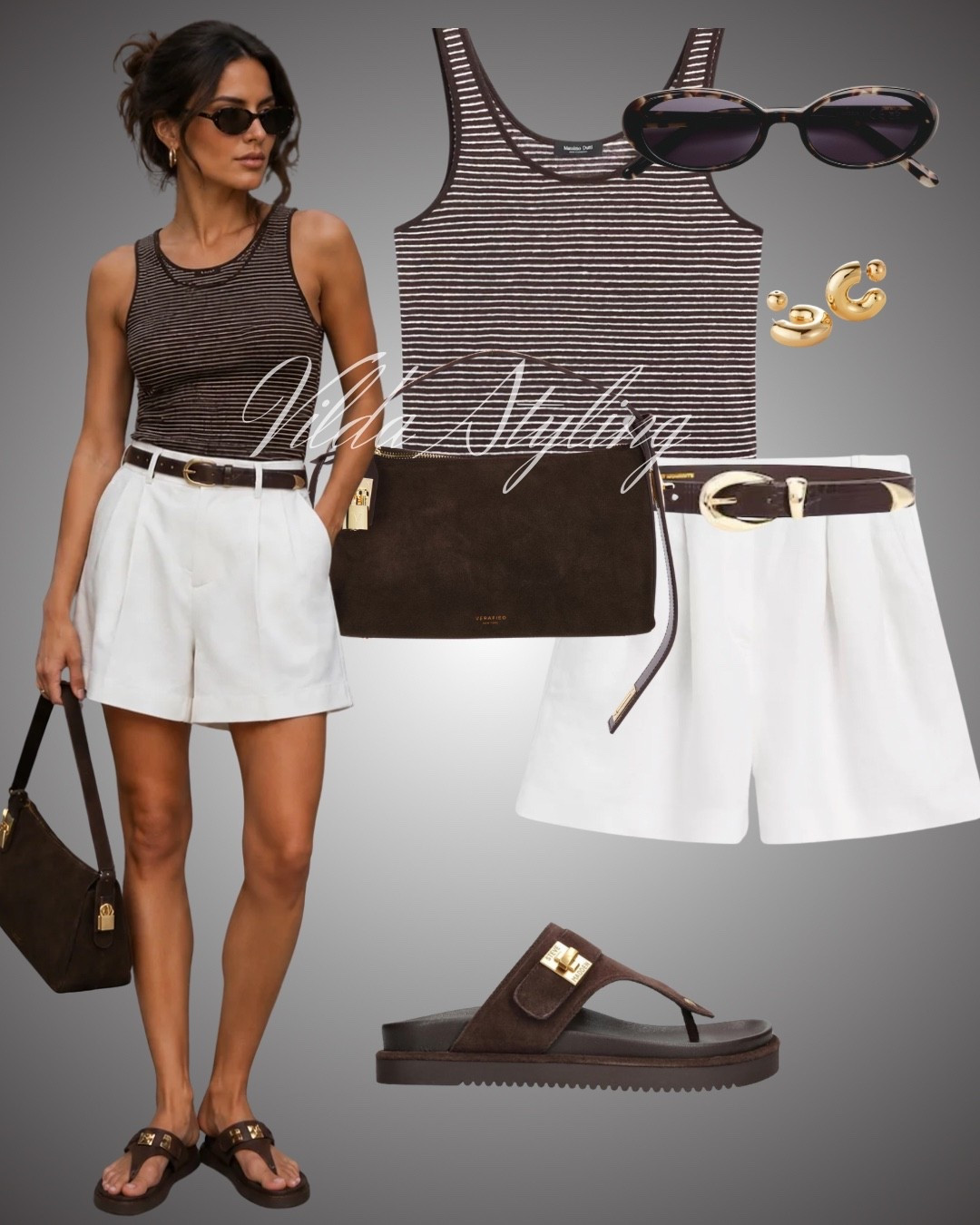 Elevated Summer Comfort: Striped Tank & Tailored Shorts
This outfit perfectly balances casual comfort with sophisticated style. The striped tank adds a touch of pattern, while the tailored shorts create a streamlined silhouette. Complete with rich brown leather accessories and chic sandals, this look is ideal for everything from brunch with friends to a day exploring the city. #SummerFashion #CasualChic #LTKUnder100

#LTKsummer #LTKstyletip #LTKeurope