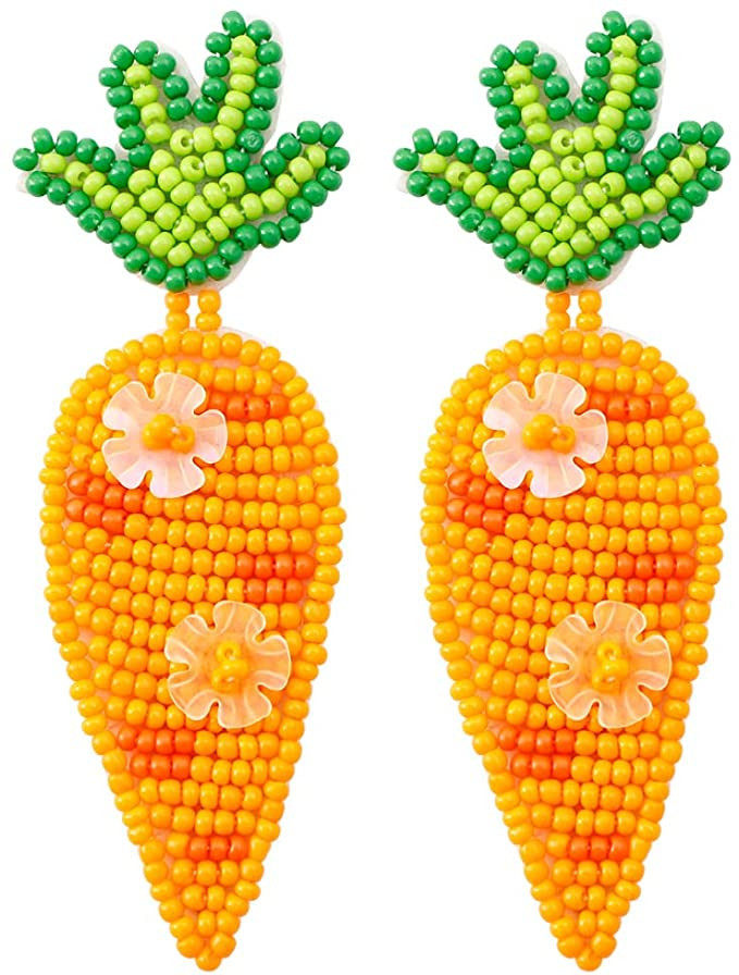 Beaded Easter Earrings for Women Girls Dangling Cute Rabbit Egg Earrings Easter Gifts for Women F... | Amazon (US)