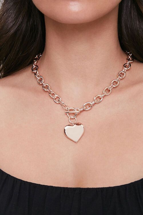 Heart Pendant Toggle Necklace | Forever 21 (US)