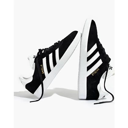 Adidas® Unisex Gazelle® Lace-Up Sneakers in Black | Madewell