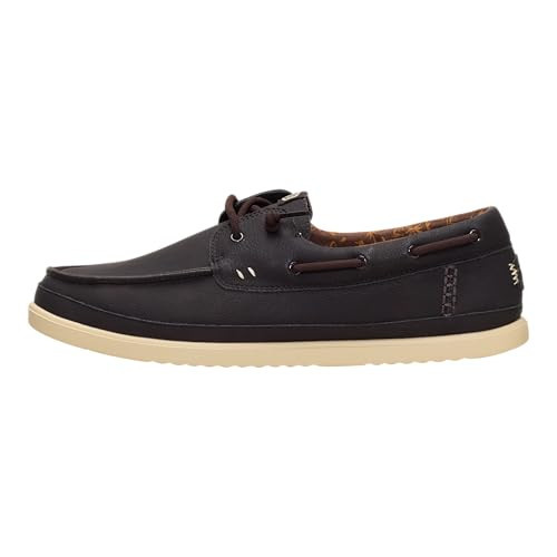HEYDUDE Men’s Harbor Lo Classic Boat Shoe | Mole Brown/Multi Size 9 | Lightweight Slip-On Loafer with Faux Leather Upper for Casual Daily Wear | Amazon (US)