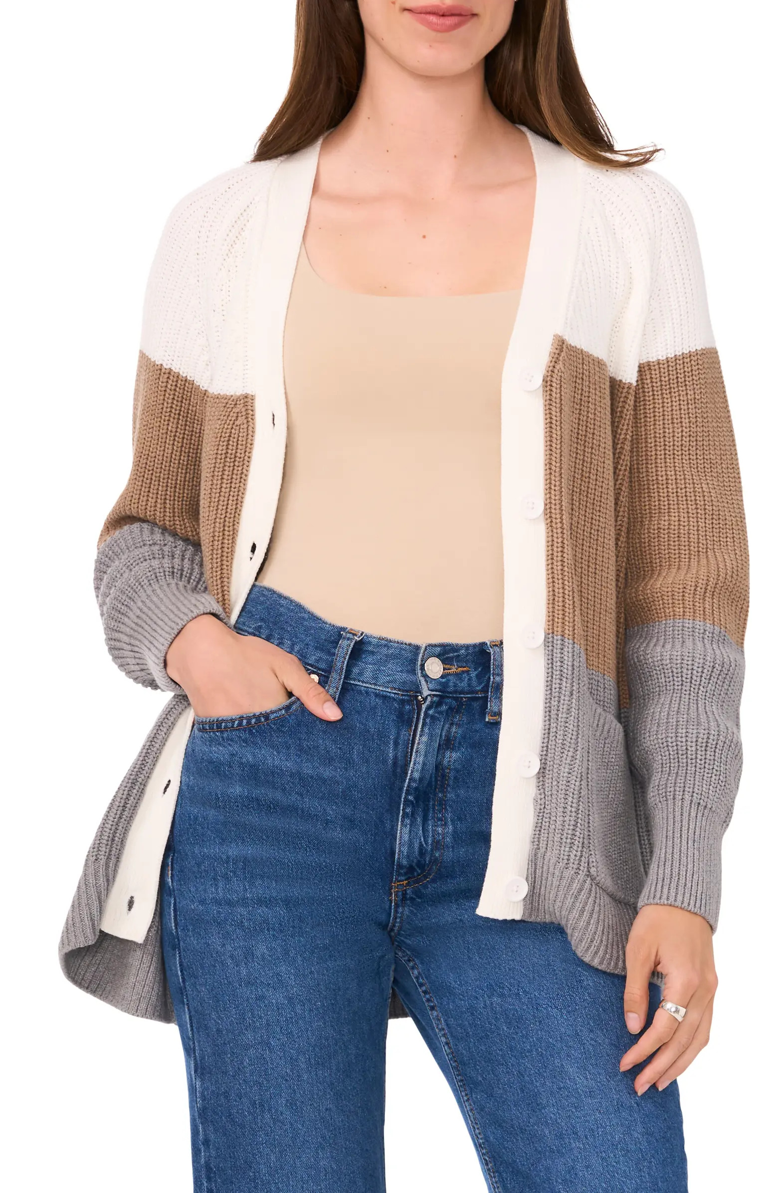 Oversize Colorblock Cardigan | Nordstrom