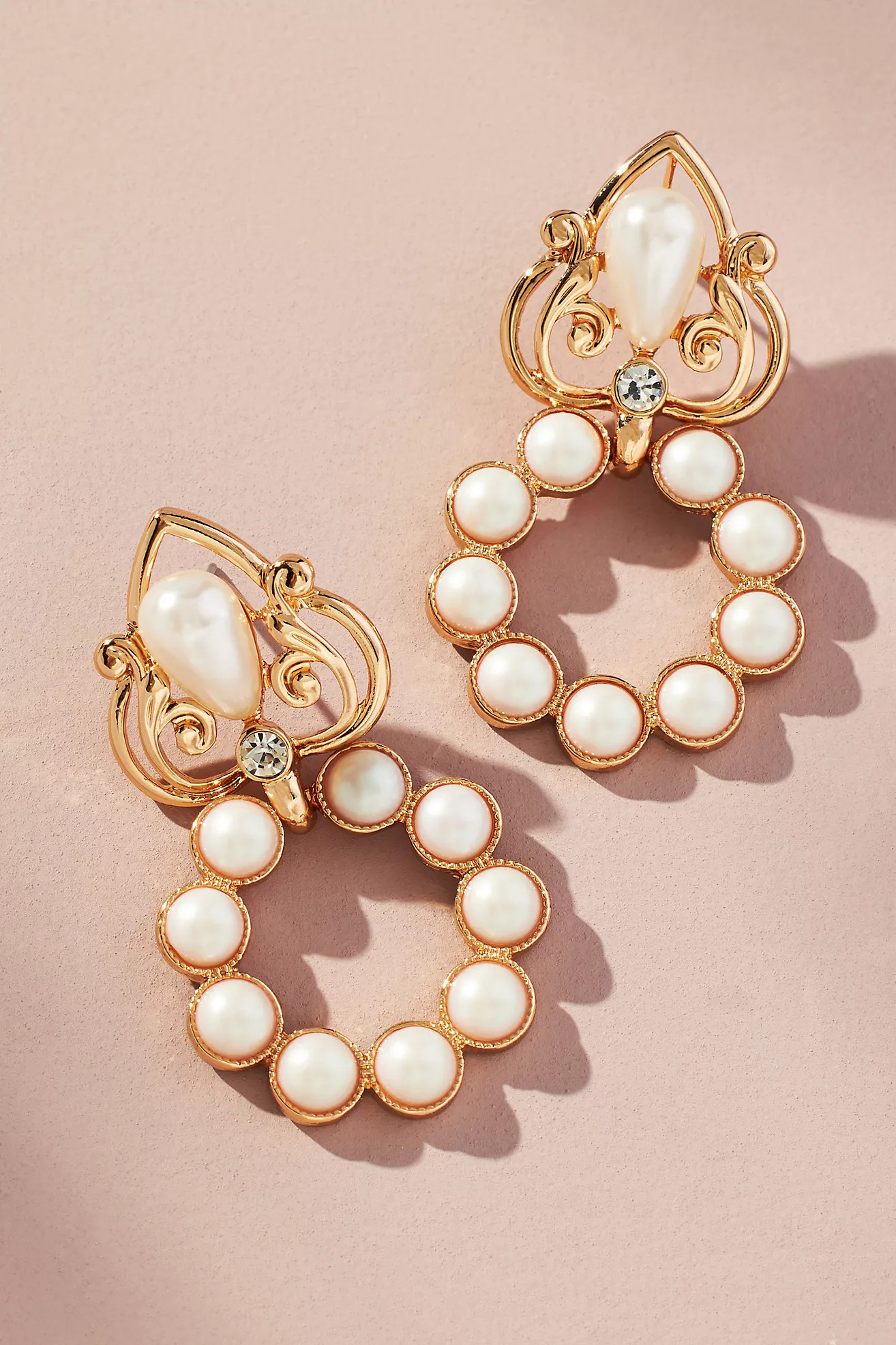 Gilded Pearl Drop Earrings | Anthropologie (US)