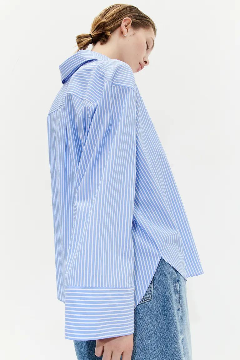 Oversized cotton shirt | H&M (UK, MY, IN, SG, PH, TW, HK)