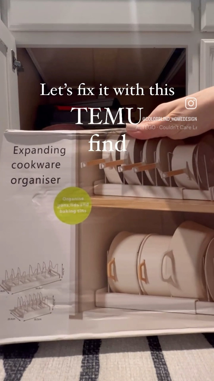 This Expanding cookware organizer is under $20 and will make you feel like you have a $150 cookware set and brand new custom cabinetry. Buy two! I have another on the way for a few more pans and lids. 

#LTKhome #LTKfindsunder50