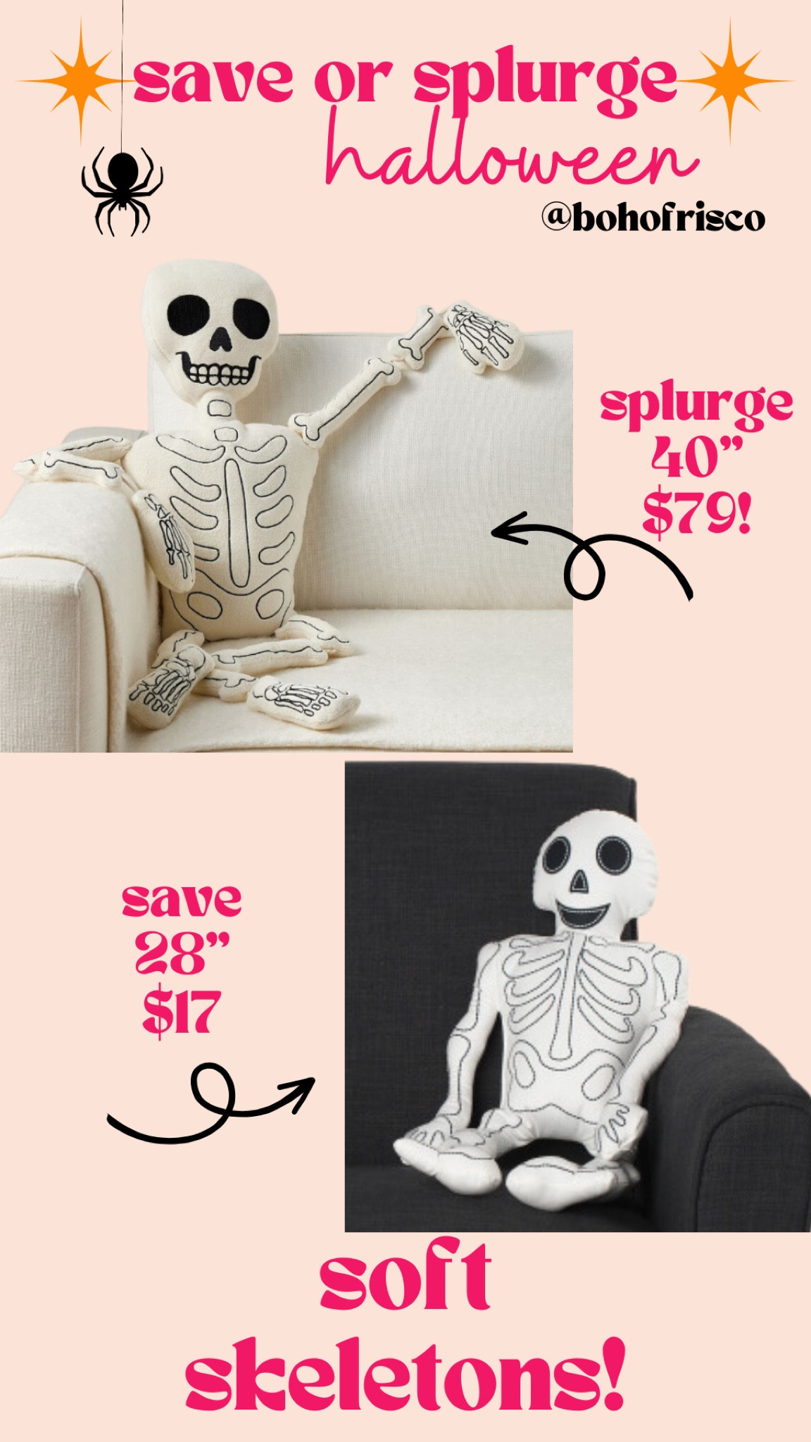 Save or splurge! Skeleton pillows for Halloween decor! Whimsical fun throw pillows, accent pillows, budget or buy, pottery barn vs tjmaxx

#LTKFind #LTKSeasonal #LTKhome