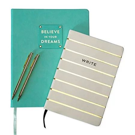 Eccolo 2 Journals and 2 Pen Set Turquoise Cover Believe In Your Dreams | Walmart (US)