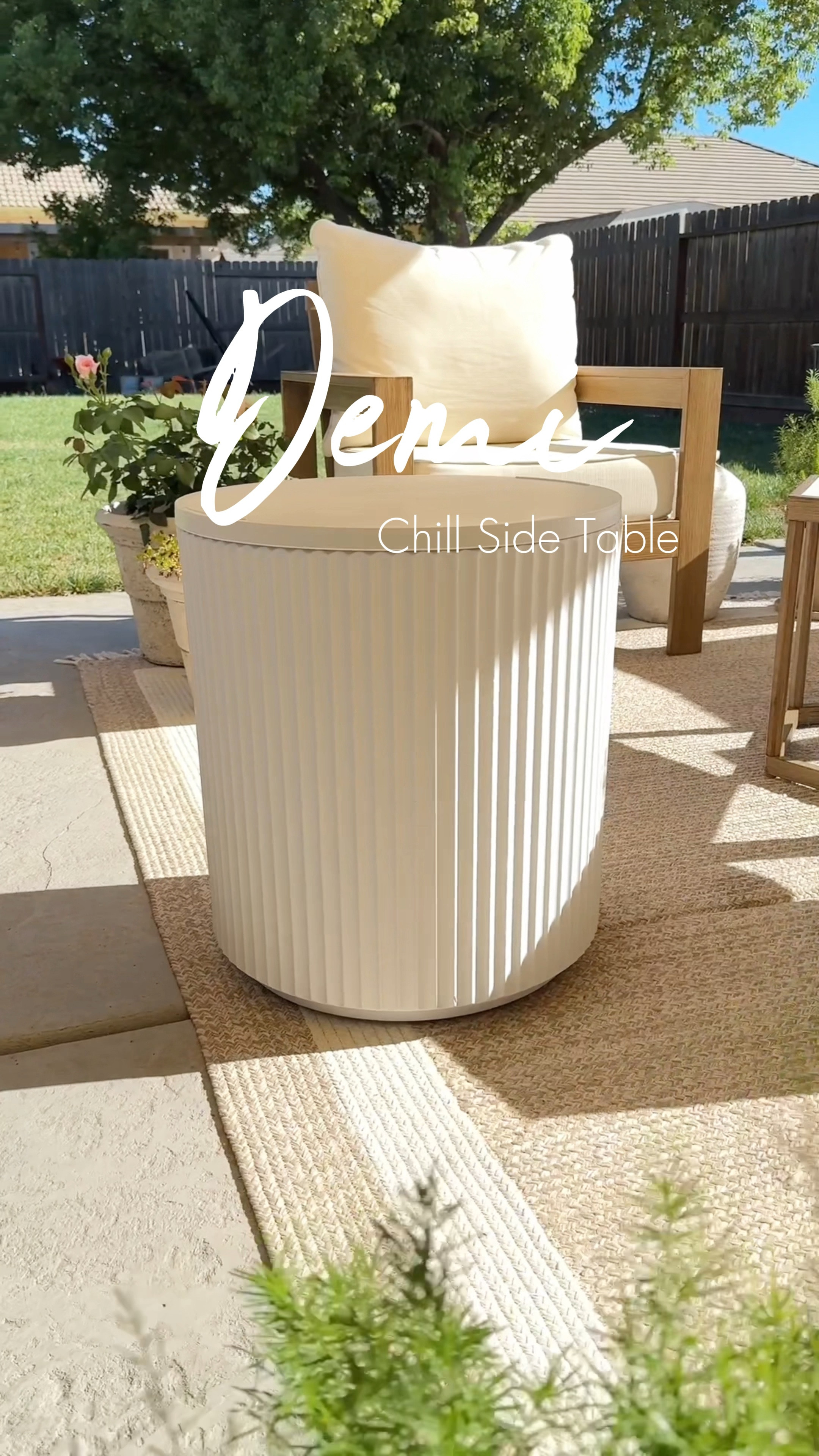 The Chill Side Table that you need for all year round entertaining! We got to enjoy this trendy fluted side chill table by @veradek and I am obsessed! It keeps drinks cold all day long, and the best part is that you can use this as a side table to set your drink on top, and reach for more without having to move anything from the table top! No assembly required! Available on Amazon, and linking it in Bio. 

Super Durable and Modern! Looks great on the patio! 10/10 I highly recommend! 🤌🏼🤍


#LTKHome #LTKVideo #LTKFamily