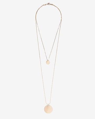 Hi-lo Circle Pendant Necklace | Express