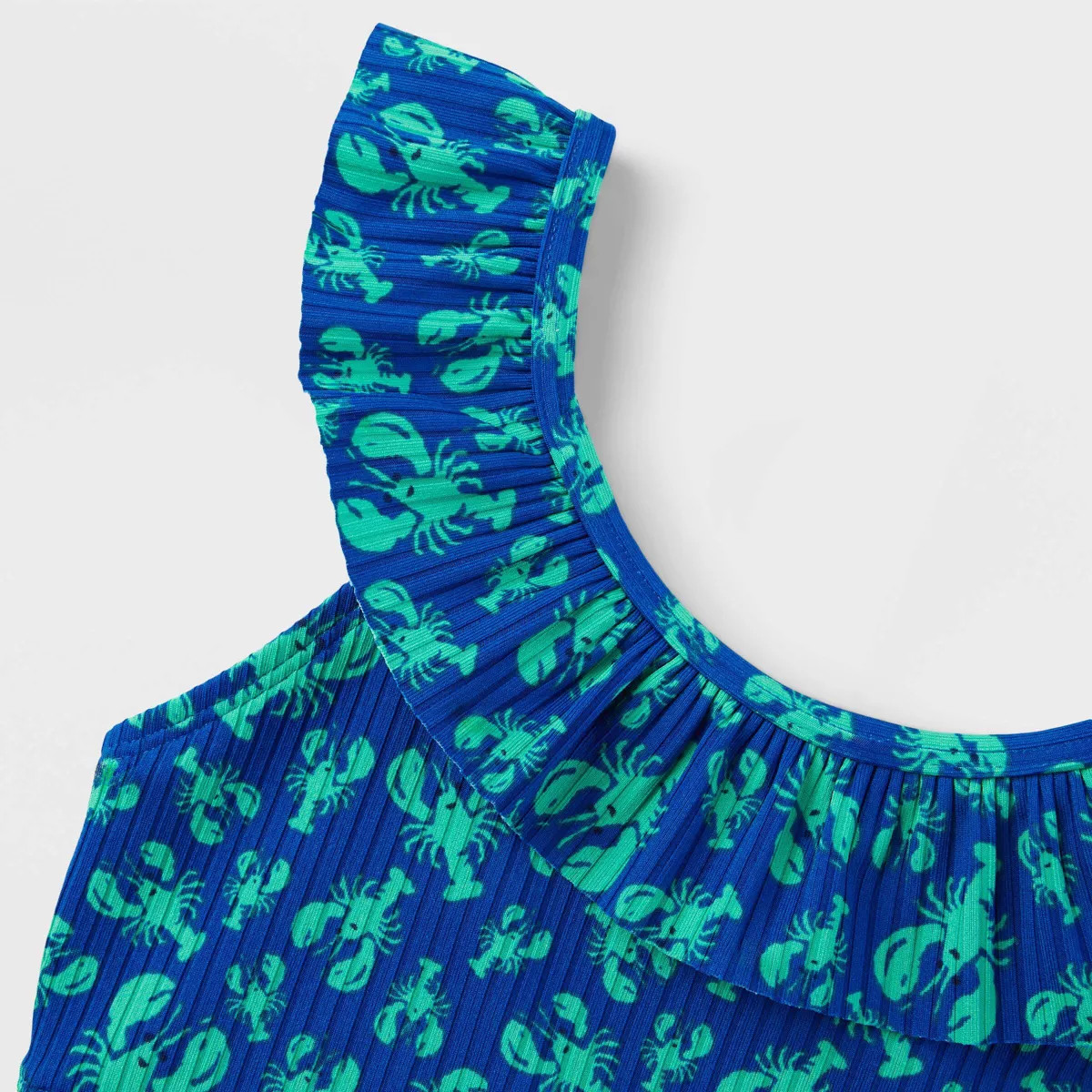 Girls' Adaptive Lobsters Ruffle Bikini Set Cobalt Blue - Roller Rabbit x Target XS | Target