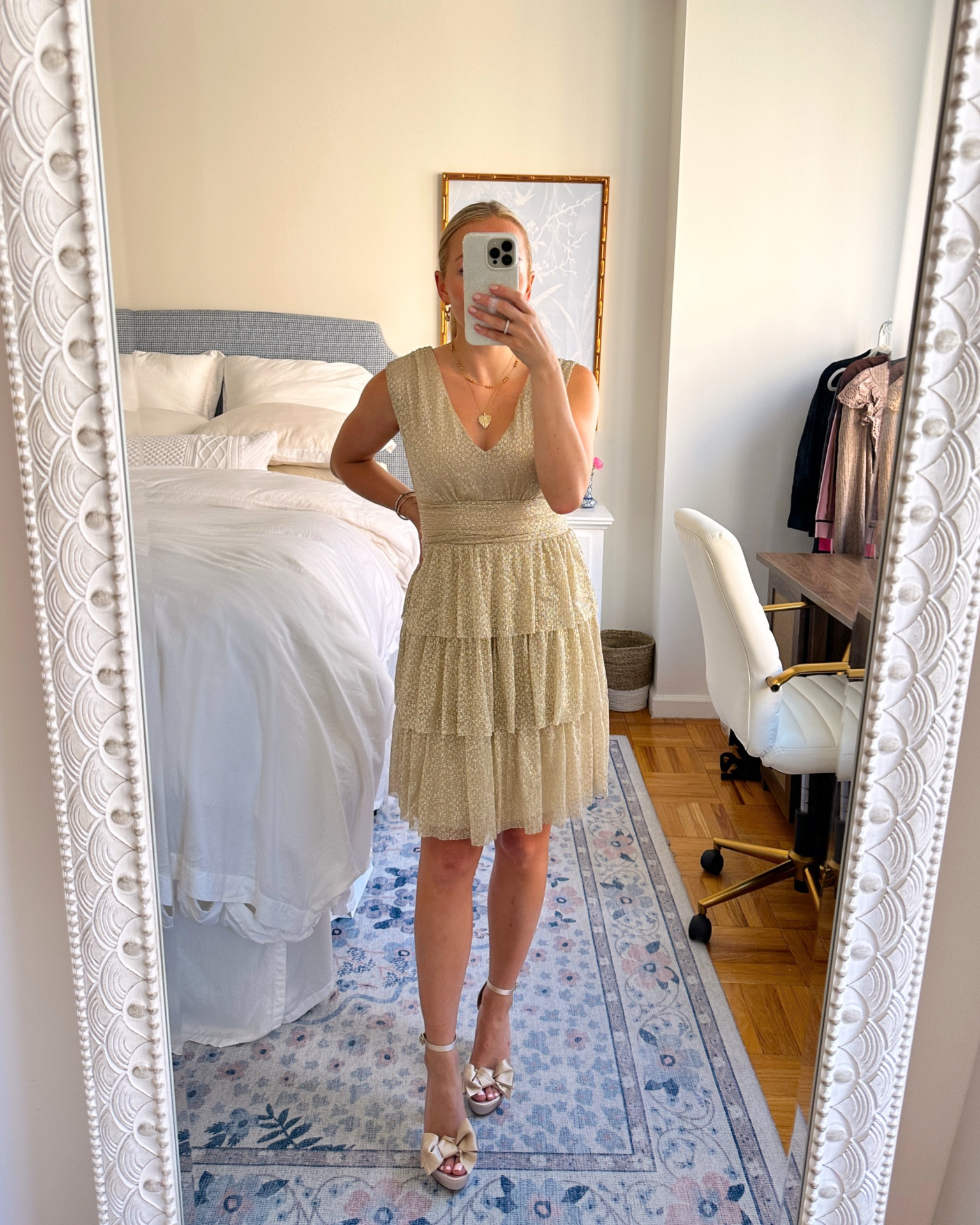 Gold tulle Lilly Pulitzer dress! True to size ✨ #golddress #LillyPulitzer 

#LTKstyletip #LTKSeasonal #LTKparties