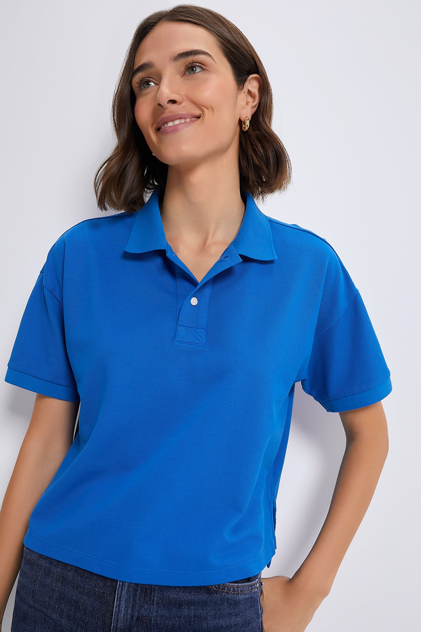 Blue Pique Holmes Boyfriend Polo | Tuckernuck (US)