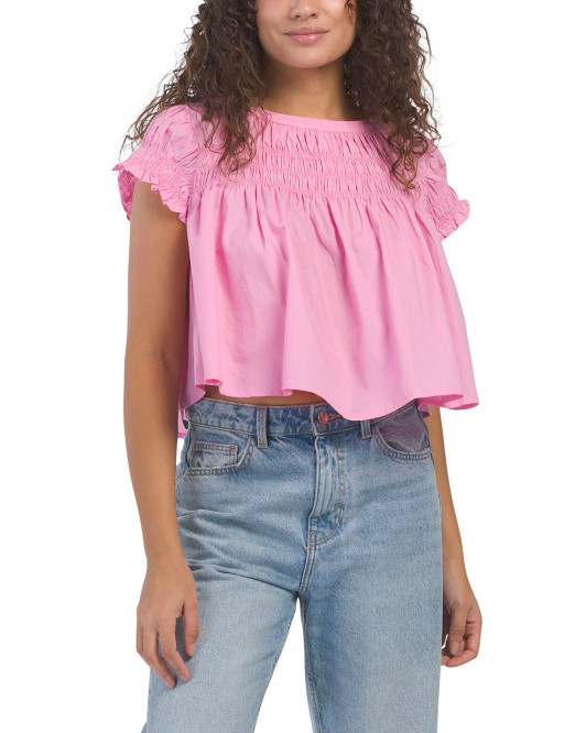 Smocked Babydoll Top | TJ Maxx
