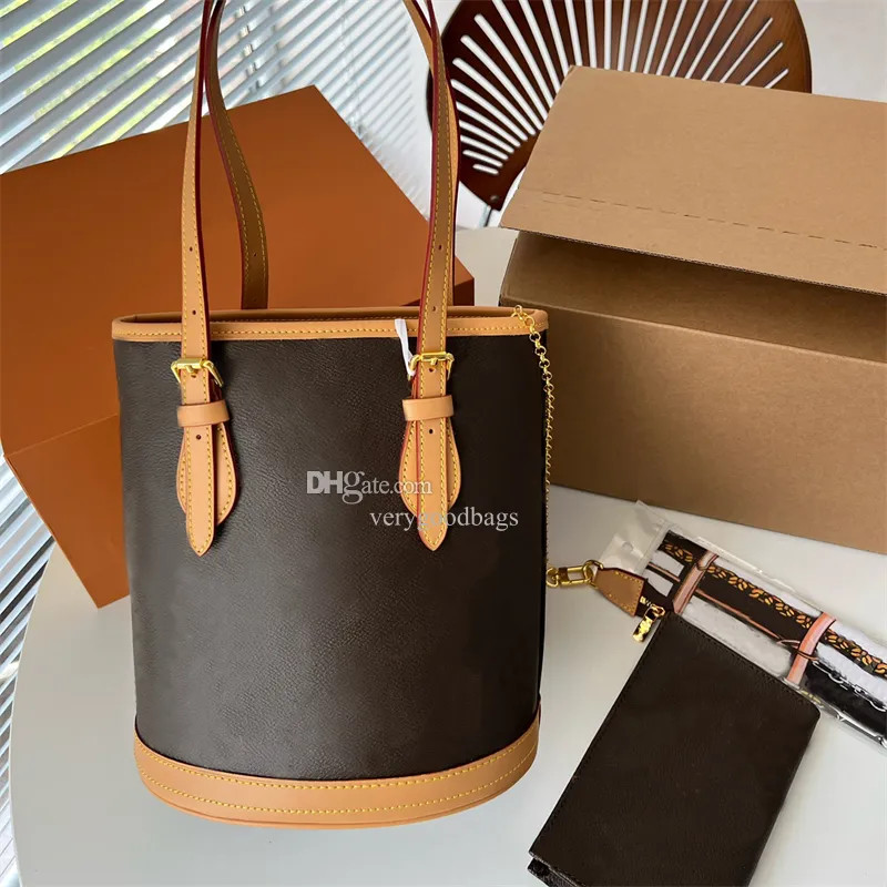 New fashion Match bucket bags leather brown drawring Nano bucket tote small bag designer womens s... | DHGate