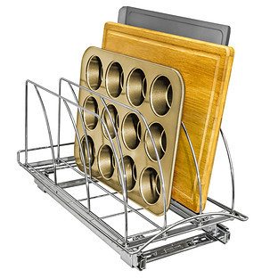 LYNK® Slide-Out Cabinet Organizer Chrome | The Container Store
