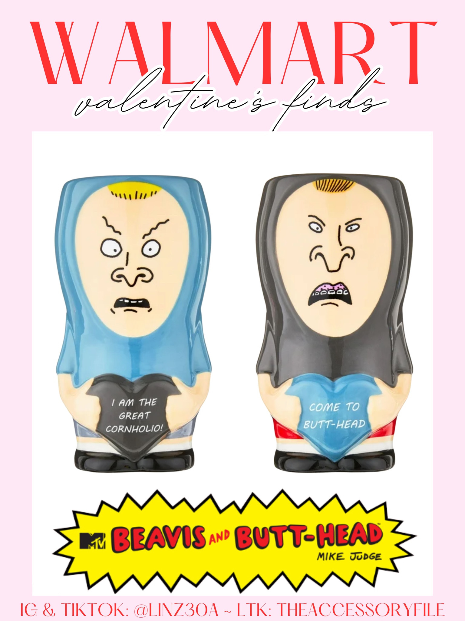 Beavis and Butthead coffee mugs

Valentine’s Day finds, Valentine’s Day gifts, Walmart finds 

#LTKfindsunder50 #LTKGiftGuide #LTKSeasonal