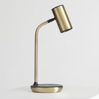 Brightech Ezra Modern Dimmable (Includes LED Light Bulb) Wireless Charging Arc Desk Table Lamp An... | Target