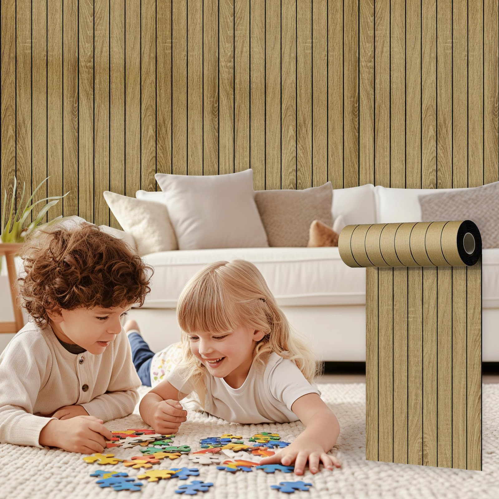 Abyssaly Peel and Stick Wood Wall Panels, Wood Panels for Wallpaper,Self-Adhesive Wooden Grain Sl... | Amazon (US)