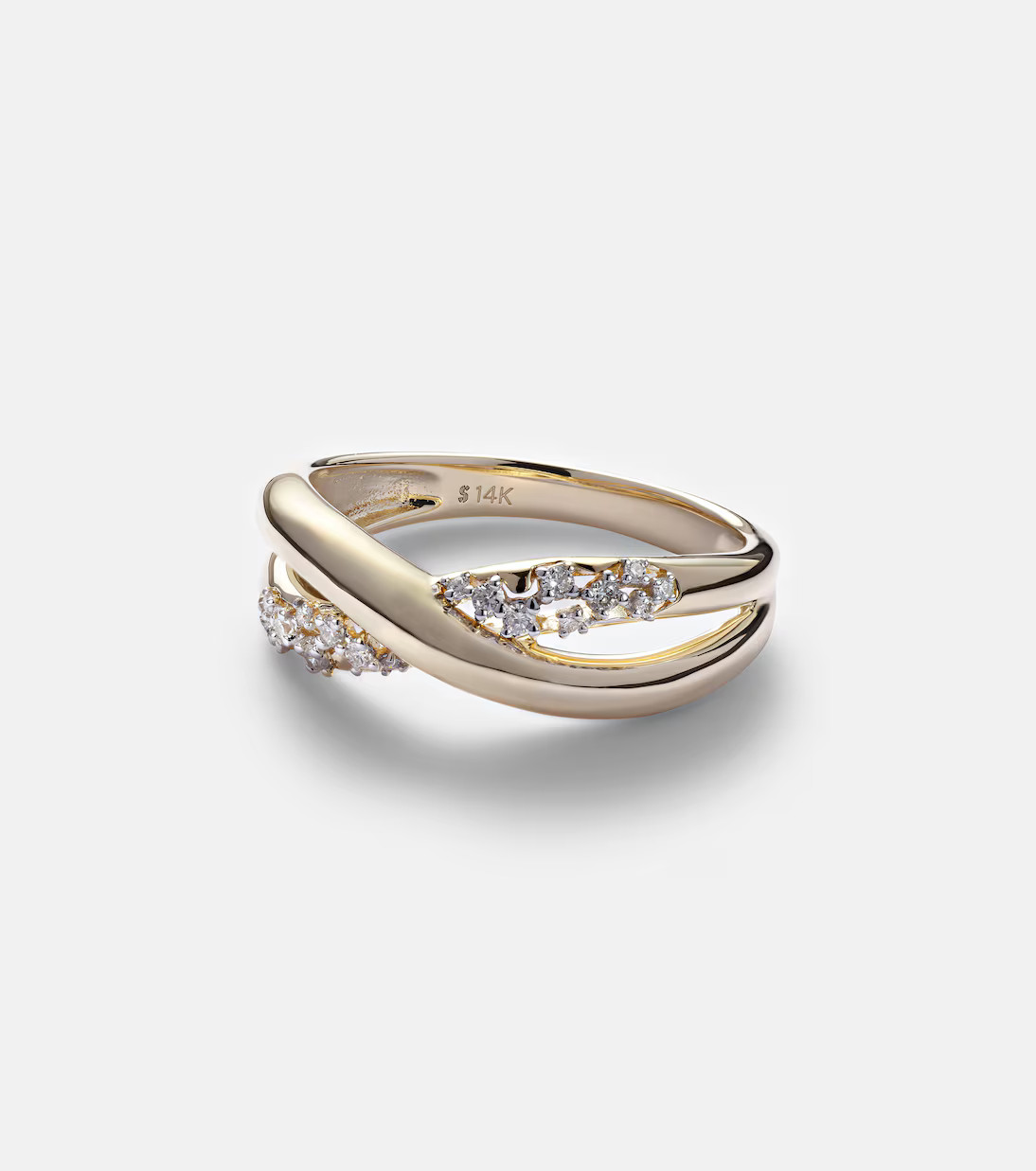 Ring Glitterati Kiss aus 14kt Gelbgold mit Diamanten | Mytheresa (DACH)