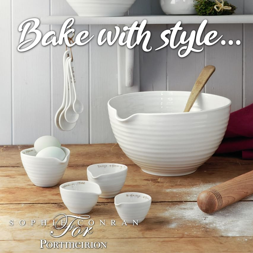 Creative Co-Op White Stoneware Measuring Cups (Set of 4 Sizes) | Amazon (US)