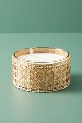 Woven Rattan Candle | Anthropologie (US)