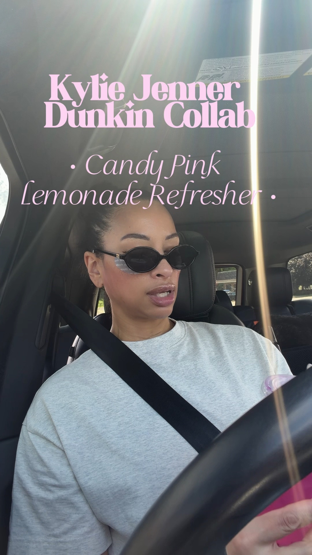 Trying the Kylie Jenner Dunkin Candy Pink Lemonade Refresher  🍬 #kyliejennerdunkin

#LTKfoodie