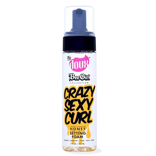 The Doux Curl Cream & Setting Mousse for Curly Hair CRAZYSEXYCURL Honey Foam for Heatless Curls Overnight, Frizz Control, Shine & Moisture – Curly Hair Styling Product with Aloe & Silk Amino Acids | Amazon (US)
