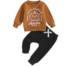 Halloween Baby Boy Clothes Long Sleeve Pumpkin Sweatshirt Toddler Boy Fall Winter Halloween Party... | Amazon (US)