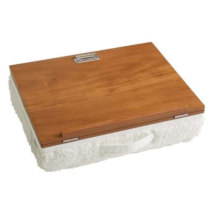 Sherpa Faux-Fur Charging Lapdesk | Pottery Barn Teen