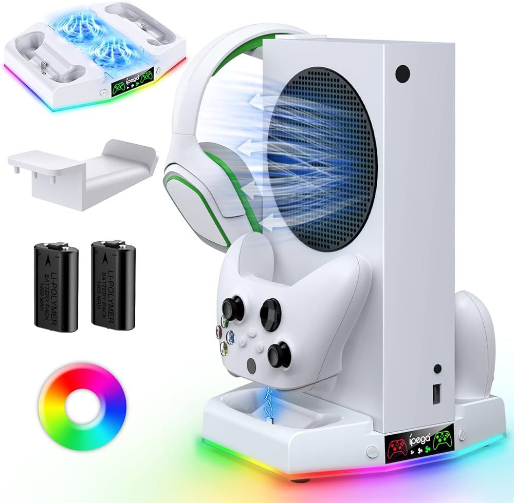 RGB Cooling Stand & Charging Station for Xbox Series S with RGB Light, MENEEA Cooler Fan for Cons... | Amazon (US)