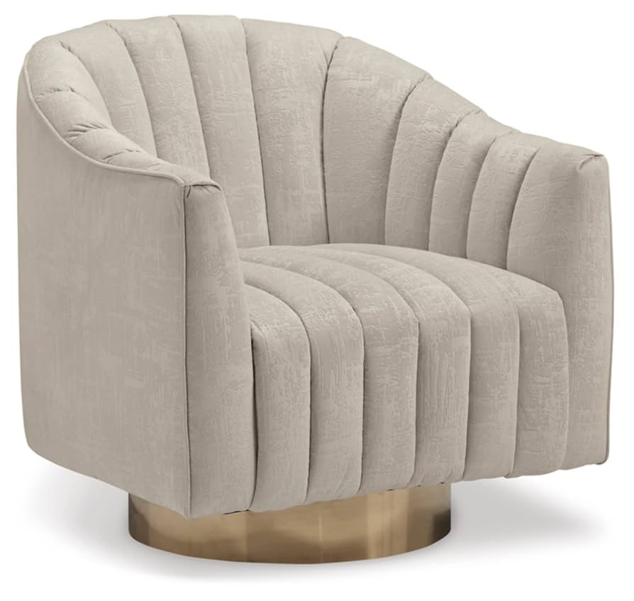 Signature Design by Ashley Penzlin Swivel Accent Chair, Beige | Amazon (US)