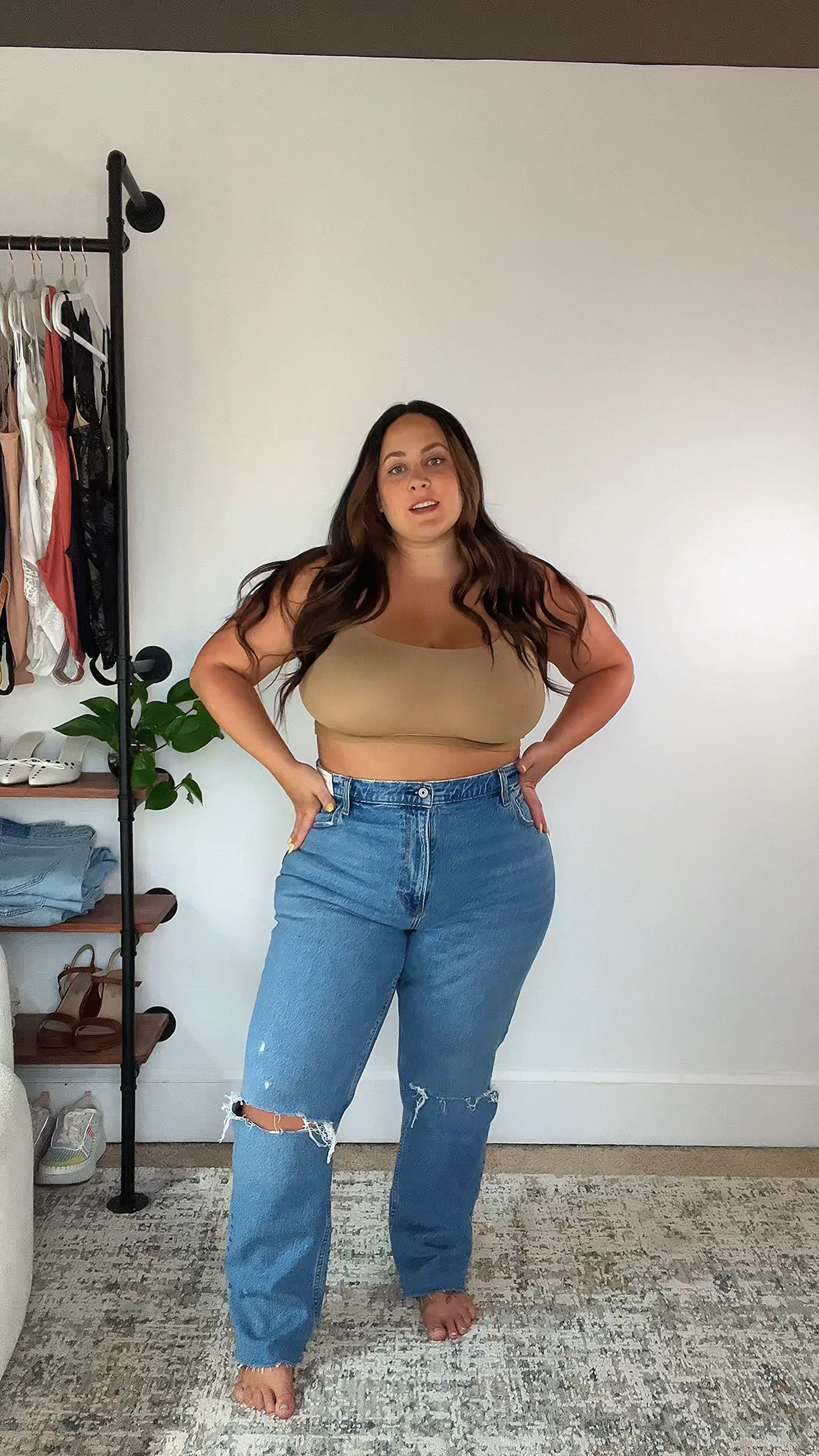 5’2” 14-16 38J 

Bralette shown in size XXL 
[USE CODE CURVYAMANDA FOR DISCOUNT!]

Underwear shown in size XL 
Jeans shown in size 18

#jeans #underwear #size16 #basics 

#LTKStyleTip #LTKPlusSize #LTKMidsize
