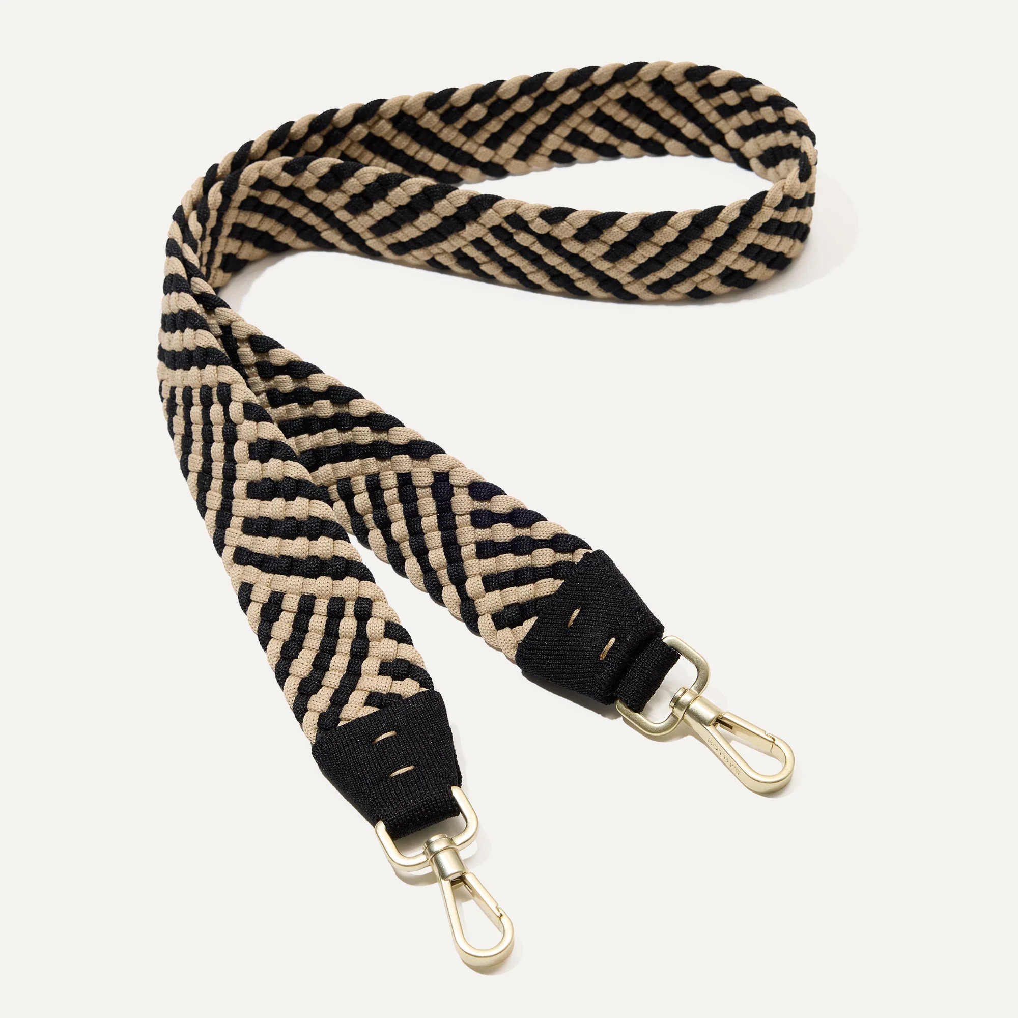 Crossbody Bag Strap in Black & Ivory Woven | Rothy's