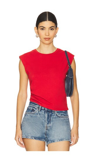 Rag & Bone Mica Cropped Tank Top in Red. - size S | Revolve Clothing (Global)