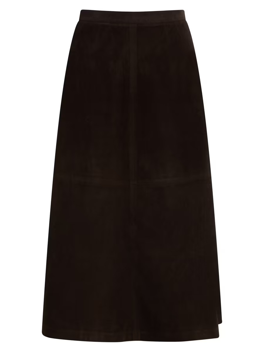 The Tavi Vegan Suede Midi-Skirt | Saks Fifth Avenue