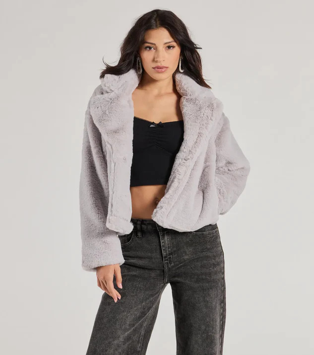 Diva Chic Cropped Faux Fur Jacket | Windsor Stores