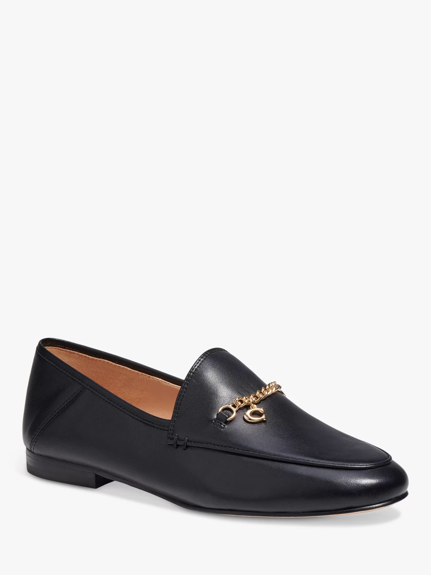 Coach Hannah Snaffle Leather Loafers, Black | John Lewis (UK)