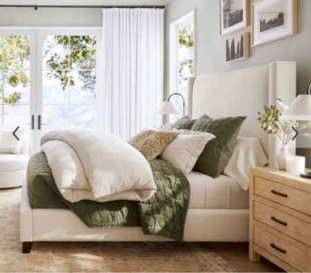 Spring Hues for bedroom are white, cream and moss green • we are actually having a green obsession in our house 


#LTKhome #LTKSpringSale #LTKSeasonal