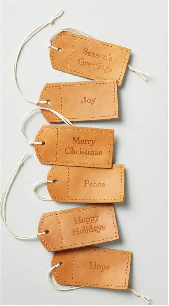 Hearth & Hand with Magnolia Reusable Tags (Genuine Leather) - 6 Pieces | Amazon (US)