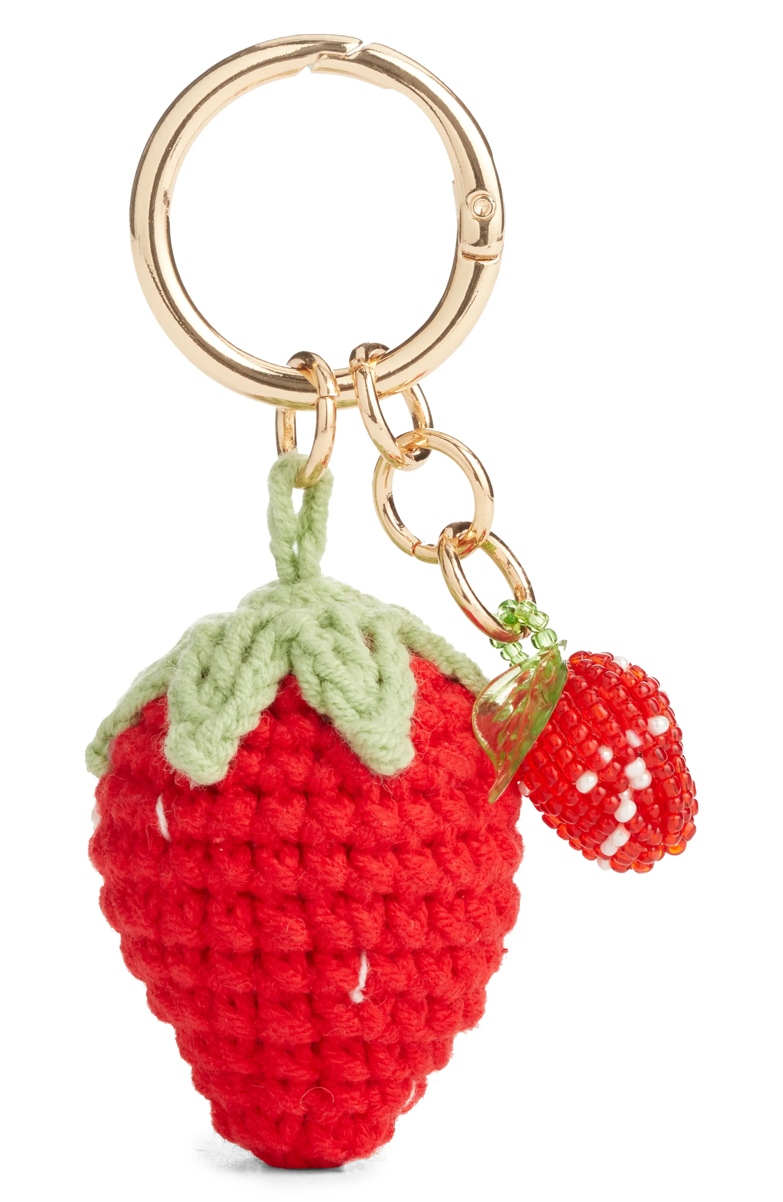 Strawberry Crochet Bag Charm | Nordstromrack | Nordstrom Rack