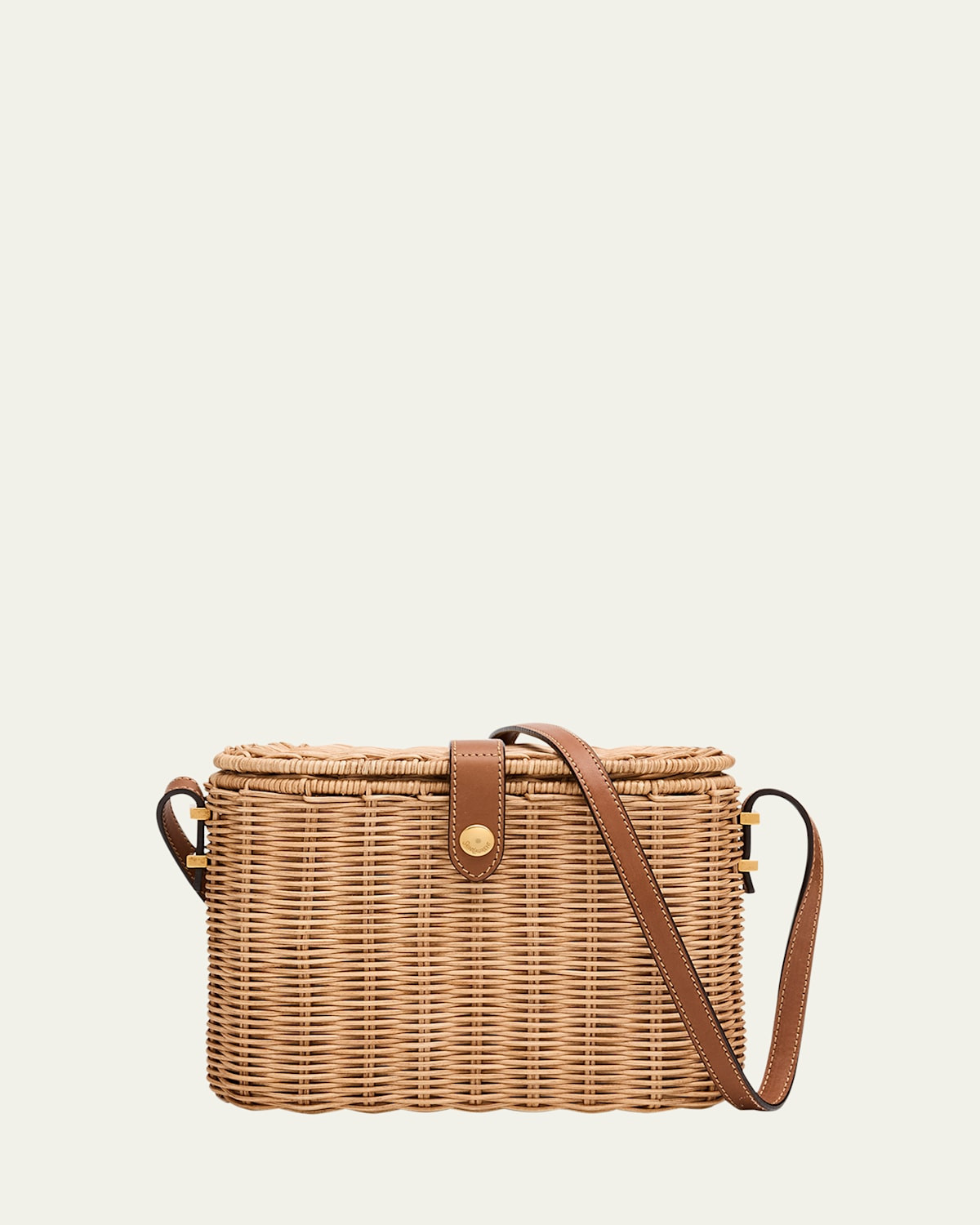 Vanity Crossbody Bag in Wicker and Leather | Bergdorf Goodman